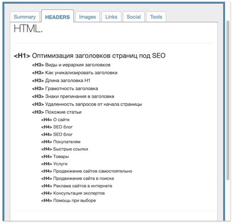 SEO-оптимизация заголовков в HTML