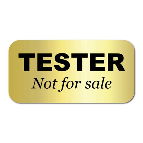 Tester not for sale - это кто?